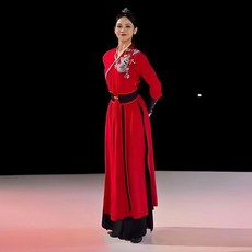 난타 공연 의상 여성 무용 화려한 부채춤 단체 고전 무대복