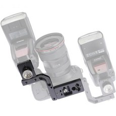 ProMediaGear 플래시브라켓 스트로보 카메라조명 거치대 모든 DSLR 및 미러리스 카메라용 BP1 파파라치 미니 플래시 브래킷 Arca-Swiss 타입 플레이트 마운트