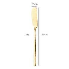 日式牛油刮 304不鏽鋼黃油鏟 奶酪果醬塗抹器, 金色, 1個
