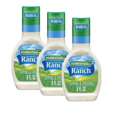 히든벨리 오리지널 랜치 샐러드 드레싱 앤 토핑 Hidden Valley Original Ranch Salad, 237ml, 3개