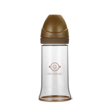 그로미미 일회용 젖병 노꼭지 250ml, 골드브라운, 1개
