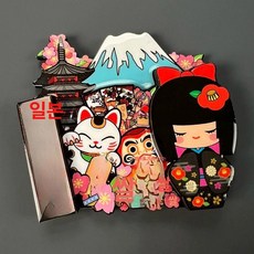 삿포로 마그넷 일본 오키나와 냉장고자석 기념품, 일본 블랙 소녀