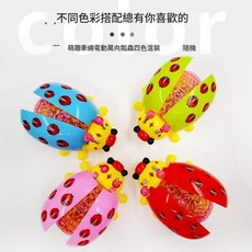 電動牽繩萬向瓢蟲寶寶玩具 燈光音樂 多色混發, 牽繩萬向瓢蟲混發, 1個