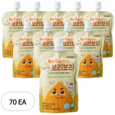 아올다 hello 아이 유기농 보리보리 보리차, 100ml, 1개입, 70개