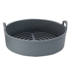에어프라이어 전자레인지 전용 실리콘 용기 특대형 지름 22cm, 그레이, 1개