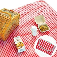 Beyond Thursday 귀여운 깅엄 피크닉 담요 방수 접이식 라지 203.2 x 152.4cm(80 60인치) 및 엑스트라 203.2cm(80 80인치) 휴대용 컴팩