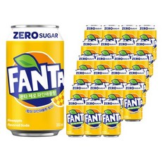 환타 제로 파인애플 355ml 환타 제로 슈거, 350ml, 48개입