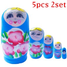 LUCKY7DAYSI 2 套 5 件套娃 祈求好運帶來豐饒和生育, 藍色的愛