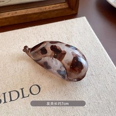 韓系豹紋蝴蝶結抓夾女高級感半扎發鯊魚夾超大號髮夾氣質頭飾髮卡ly-103默認顏色