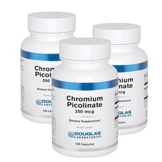더글라스랩 크롬 피콜리네이트 250mcg 캡슐 Douglas Laboratories Chromium Picolinate, 100정, 3개