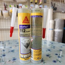 Sika Sikaflex-112 Crystal Clear 黏著填縫膠, 1個, 透明