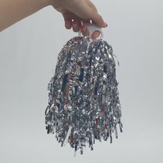 치어리딩 반짝이 응원수술 실버 운동회응원도구