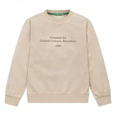 베네통 키즈 긴소매 벨로아 크루 257020