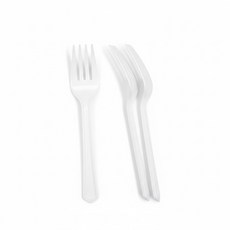 일회용 미니포크 위생 155mm 흰색 벌크 (개별포장X) 100개입, 1개, 100개