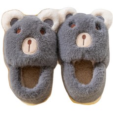 유아동 토끼 곰 캐릭터 방한 털 신발 DZ-433
