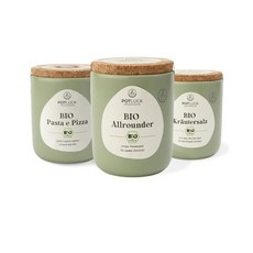 POTLUCK Gewürzfreunde 포트럭 유기농 시칠리아 레몬 소금 향신료 소금생선 해산물 채소 샐러드 및 드레싱용 140g 세라믹 용기, 3 organic trio, 1개