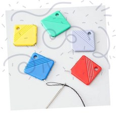 블루투스 분실방지 키링 스마트 위치추적 태그 찾기 알림 다색상 정사각 휴대용, 1개, 랜덤(1p)