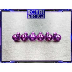 ROYAL 鈦合金 M5*15F P0.8 64正鈦內梅花內星型螺絲, 帝王黑, 1個