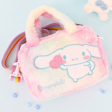 시나모롤 아동용 레인보우 핸드백 핸드폰가방 산리오 외출 크로스백 퍼 손 가방