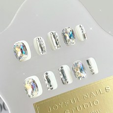 美甲貼片穿戴甲夏季甜酷風美甲片可拆卸貓咪星星蝴蝶結假指甲短款, 1個, BY1625風華絕代:工具包款