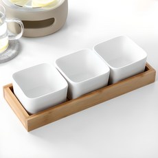 PUKO C101 上菜盤組, 1套, 正方形 3入 + 底座