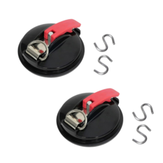 별들림 캠핑 초강력 차박 타프 진공 흡착판 큐방 + 고리세트, 레드/블랙 조합, 2개