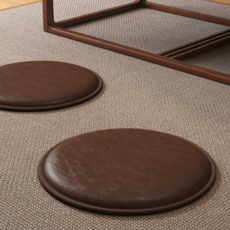 업소용 원형 방석 메모리폼 대형 의자방석 좌식방석 50cm 40cm, 진브라운