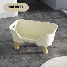 하우스 물방울모양 강아지 고양이 쿠션 반려동물 분리세탁 세련된, 1개, 사각형 반폐쇄 성묘 집색