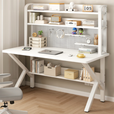 편안홈 다기능 철제 책상 오피스데스크 컴퓨터책상 업그레이드 타공보드, 화이트