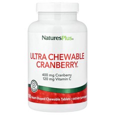 NaturesPlus 울트라 츄어블 Cranberry® 하트 모양 정 180정 NaturesPlus (네이처스플러스), 1개