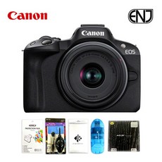 [캐논정품] EOS R50 18-45 Kit 미러리스 카메라+5종 풀패키지 / ENJ, 블랙