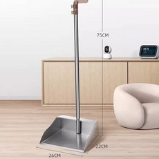 스테인리스 빗자루 청소도구 미용실 용품 인테리어 유니크 세트 쓰레받이, 1개, C. 업그레이드된 스크래핑 이빨스테인리스 스틸 쓰레받기