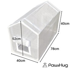 포우허그 길고양이집 두배쫀쫀 비닐하우스, 1개, 화이트 투명