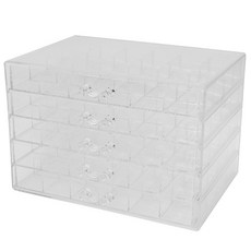5단 대형 네일파츠케이스 비즈케이스 비즈보관함 귀걸이 반지 목걸이 팔찌 보관함, 1개, 투명 120칸