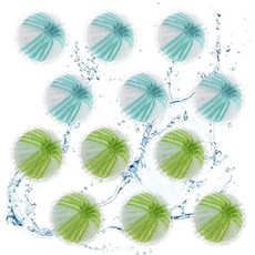 세탁용 반려동물 털 제거기 재사용 가능한 반려동물 털 제거 볼 12개 개와 고양이 제모를 위한 세탁기 털 캐처 세탁 관리를 위한 부드러운 보풀 수집기 블루 & 그린, 세탁용 반려동물 털 제거기, 재사용 가능한 반려동물 털