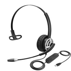 PC용 마이크가 있는 MKJ USB 셋 콜센터 및 사무실용 노이즈 캔슬링 컴퓨터 노트북 UC 플랫폼 비즈니스용 유선 폰 팀즈 웹엑스 페이스타임
