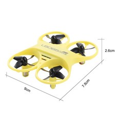 Zhijing Nicce Mini RC Quadcopter 적외선 조종 드론(노란색), 노란색, 1개
