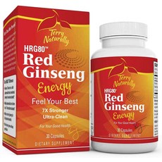 Terry Naturally 紅蔘精華膠囊, 1個, 30 件