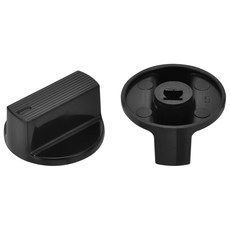 2개 회전 전위차계 노브 6mm 구멍이 뚫린 D축 0.7 H x 1.3 Dia 블랙 플라스틱 볼륨 캡 전기 스위치 조절, 4