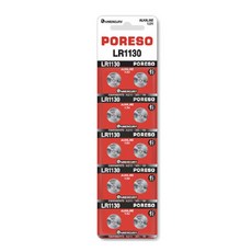 [일반우편발송] 포레소 LR1130 알카라인 버튼셀 1.5V, 1개, 10개입