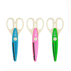 피스코리아 비두리 핑킹가위1, 12개, 혼합랜덤