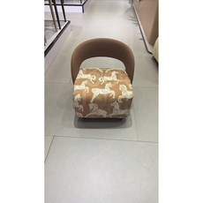 이동식 좌식 의자 PU가죽 쿠션 의자 낮은 스툴, 카키, 1개