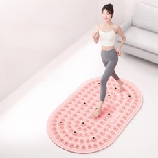 부드러운 고무 지압 매트 45x75cm 발바닥 자석 마사지판 홈트레이닝 런닝 보드 지압판 핑크, 40x58cm 그레이