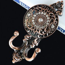 커튼 걸이 벽걸이 유럽식 걸이 걸이 걸이 커튼 버클 스트랩 태슬 걸이 걸이 벽걸이 후드 걸이 더블 걸이, 홍구 하나, 1개