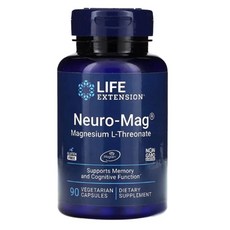 Life Extension Neuro-Mag 蘇糖酸鎂 144mg 素食膠囊 90顆, 1個