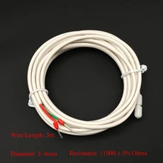Minco Heat NTC 3950 3435 온도 조절기용 센서 프로브 10K Ohm 2m 3m 방수 금속 플라스틱 옵션, 1개, 04 White plastic sensor
