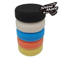 샤인메이트 스펀지 광택 패드 3인치 shinemate 차량 세차 스폰지 자동차 폴리싱, 오렌지(60ppi), 1개