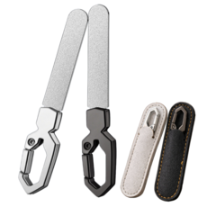 스테인리스 양면 스틸 다이아몬드 네일파일, 1개, 메탈+블랙