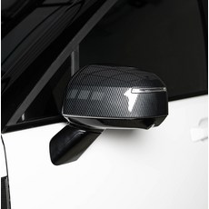 싼타페 MX5 사이드미러커버 카본백미러덮개 실버크롬케이스, 사이드미러 2P, 포지드 카본