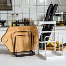 도마거치대 냄비뚜껑 칼 꽂이 수납 거치대 m11628 주방거치대 싱크대정리 칼홀더, 커피골드, 1개